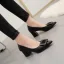Modest / Simple Black Office OL Pumps 2020 6 cm Thick Heels Pointed Toe Pumps