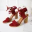 Chic / Beautiful Black Street Wear Suede Womens Sandals 2020 Ankle Strap 9 cm Thick Heels Open / Peep Toe Sandals