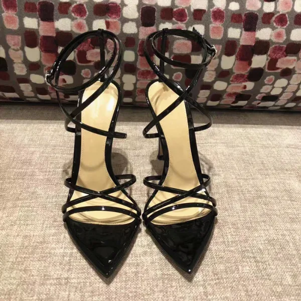 Sexy Argenté Été Club de carnaval Sandales Femme 2020 Bride Cheville 10 cm Talons Aiguilles Peep Toes / Bout Ouvert Sandales