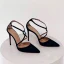 Sexy White Street Wear Womens Sandals 2020 X-Strap 10 cm Stiletto Heels Pointed Toe Sandals