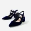 Schlicht Sommer Slingpumps Schwarz Freizeit Wildleder Sandalen Damen 2020 5 cm Thick Heels Peeptoes Sandaletten