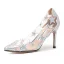 Glitzernden Rosa Brautschuhe 2020 Star Pailletten Strass 9 cm Stilettos Spitzschuh Hochzeit Pumps