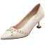Enkel Svart Kontor OL Pumps 2020 Lær Klinke Stiletthæler 6 cm Spisse Pumps