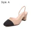 Chic / Beautiful Summer Slingbacks Beige Street Wear Leather Womens Sandals 2020 7 cm Thick Heels Pointed Toe Sandals