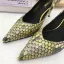 Fashion Yellow Evening Party Fish Scales Pumps 2020 Leather 8 cm Stiletto Heels Pointed Toe Pumps