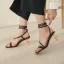 Sexy Sommer Weiß Sandalen Damen 2020 Leder Knöchelriemen 8 cm Stilettos Peeptoes Sandaletten