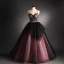 Elegant Black Red Prom Dresses 2021 Ball Gown Spaghetti Straps Beading Pearl Sequins Lace Flower Sleeveless Backless Floor-Length / Long Formal Dresses