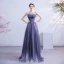 Charmant Marineblau Abendkleider 2020 A Linie Bandeau Perlenstickerei Pailletten Ärmellos Rückenfreies Lange Festliche Kleider