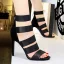 Chic / Beautiful Brown Rave Club Pierced Womens Sandals 2020 10 cm Stiletto Heels Open / Peep Toe Sandals