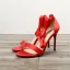 Schöne Schwarz Datierung Satin Sandalen Damen 2020 Schleife Knöchelriemen 10 cm Stilettos Peeptoes Sandaletten