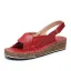 Modest / Simple Summer Red Casual Womens Sandals 2020 Platform Open / Peep Toe Sandals