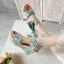 Fashion Summer Red Beach Womens Sandals 2020 Floral Bow 7 cm Wedges Platform Open / Peep Toe Sandals