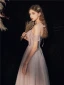 Charming Blushing Pink Glitter Prom Dresses 2020 A-Line / Princess Spaghetti Straps Beading Sequins Sleeveless Backless Floor-Length / Long Formal Dresses