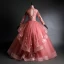 Chic / Belle Rose Bonbon Quinceañera Robe De Bal 2020 Robe Boule V-Cou Perlage Paillettes En Dentelle Fleur Manches Longues Dos Nu Longue Robe De Ceremonie