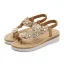 Chic / Beautiful Black Beach Womens Sandals 2020 Rhinestone Pearl Lace Flower Open / Peep Toe Sandals