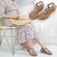 Enkel Casual Sølv Sandaler Dame 2020 4 cm Lav Hæl Peep Toe Sandaler