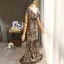 Sparkly Gold Evening Dresses  2018 Trumpet / Mermaid Sequins V-Neck Short Sleeve Floor-Length / Long Formal Dresses