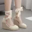 Chic / Belle Noire Vêtement de rue Tresser Sandales Femme 2020 Bride Cheville 10 cm Compensées Plateforme À Bout Rond Sandales
