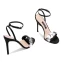 Sexy Argenté Soirée Cuir Sandales Femme 2020 Bride Cheville Paillettes 10 cm Talons Aiguilles Peep Toes / Bout Ouvert Sandales