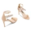 Sexy Rouge Cocktail Sandales Femme 2020 Faux Diamant Bride Cheville 10 cm Talons Aiguilles Peep Toes / Bout Ouvert Sandales