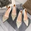 Chic / Belle Ivoire Perle Faux Diamant Chaussure De Mariée 2021 7 cm Talons Aiguilles À Bout Pointu Mariage Escarpins Talons Hauts