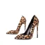Mode Tan Afton Leopardmönstrad Pumps 2020 12 cm Stilettklackar Spetsiga Pumps