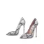 Mode Weiß Abend Schlangenhautmuster Pumps 2020 10 cm Stilettos Spitzschuh Pumps