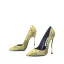 Fashion Gold Cocktail Party Snakeskin Print Pumps 2020 12 cm Stiletto Heels Pointed Toe Pumps