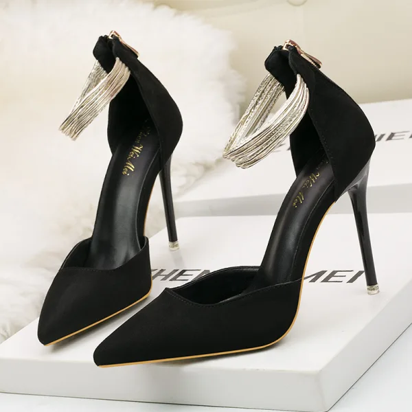 Charming Burgundy Suede Cocktail Party Womens Shoes 2020 9 cm Stiletto Heels Pointed Toe Sandals