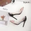 Schöne Schwarz Büro OL Pumps 2020 10 cm Stilettos Lackleder Spitzschuh Pumps
