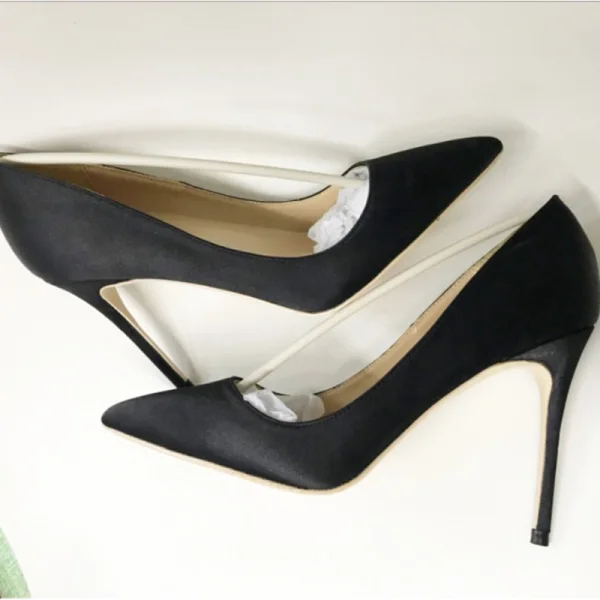 Chic / Beautiful Fuchsia Hall Satin Pumps 2020 12 cm Stiletto Heels Pointed Toe Pumps