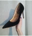 Fine Rød Lær Gateklær Pumps 2020 Suede 10 cm Stiletthæler Spisse Pumps