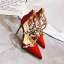 Charmant Witte Bruidsschoenen 2020 Leer Rhinestone X-Strap 10 cm Naaldhakken / Stiletto Spitse Neus Huwelijk Sandalen