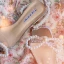 Sexy Été Argenté Dansant Sandales Femme 2020 Cuir Perle Bride Cheville 5 cm Talons Épais Peep Toes / Bout Ouvert Sandales