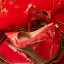 Mode Guld Brudskor 2020 Broderade 7 cm Stilettklackar Spetsiga Bröllop Pumps