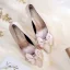 Elegant Burgundy Prom Satin Pumps 2020 Leather Bow 8 cm Stiletto Heels Pointed Toe Pumps