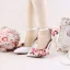 Chic / Beautiful White Flower Outdoor / Garden Womens Sandals 2020 Ankle Strap 9 cm Stiletto Heels Pointed Toe Sandals