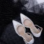 Chic / Beautiful White Bridesmaid Womens Sandals 2020 Ankle Strap Lace Flower 9 cm Stiletto Heels Pointed Toe Sandals