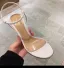 Schlicht Sexy Schwarz Strassenmode Sandalen Damen 2020 Knöchelriemen 9 cm Thick Heels Peeptoes Sandaletten