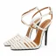 Modest / Simple Black Street Wear Womens Sandals 2020 X-Strap 13 cm Stiletto Heels Pointed Toe Sandals