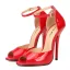 Chic / Belle Noire Vêtement de rue Sandales Femme 2020 Bride Cheville Cuir Verni 13 cm Talons Aiguilles À Bout Pointu Sandales