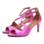 Modest / Simple Yellow Street Wear Womens Sandals 2020 Ankle Strap Patent Leather 8 cm Stiletto Heels Open / Peep Toe Sandals