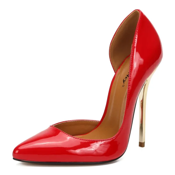 Chic / Beautiful Black Evening Party Womens Shoes 2020 Patent Leather 13 cm Stiletto Heels Pointed Toe Heels
