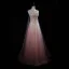 Chic / Beautiful Blushing Pink Evening Dresses  2018 A-Line / Princess Handmade  Beading Pearl Sequins Lace Scoop Neck Sleeveless Floor-Length / Long Formal Dresses