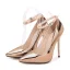 Mode Argenté Soirée Escarpins 2020 Cuir Verni Bride Cheville 13 cm Talons Aiguilles Peep Toes / Bout Ouvert Escarpins