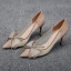 Chic / Beautiful Khaki Prom Pumps 2020 Rhinestone Bow 7 cm Stiletto Heels Pointed Toe Pumps