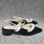 Chic / Beautiful Black Casual Pearl Womens Sandals 2020 Slingbacks 4 cm Thick Heels Low Heel Pointed Toe Sandals