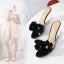Simple Noire Vêtement de rue Sandales Femme 2020 Appliques Faux Diamant 8 cm Compensées Peep Toes / Bout Ouvert Sandales