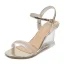 Sexy Silver Street Wear Crystal Womens Sandals 2020 8 cm Wedges Open / Peep Toe Sandals