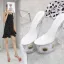 Chic / Beautiful White Summer Outdoor / Garden Crystal Womens Sandals 2020 17 cm Thick Heels Open / Peep Toe Sandals